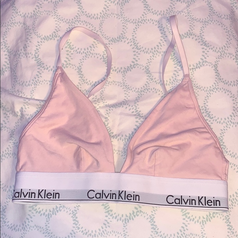 Light pink Calvin Klein bralette